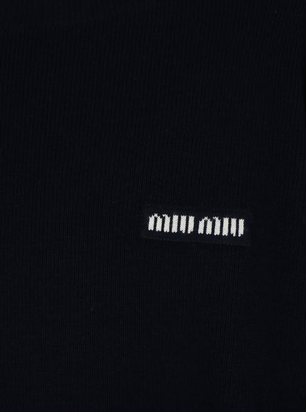 Miu Miu Wool Sweater with Lettering Logo