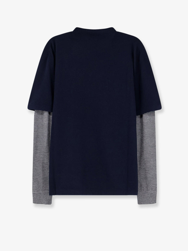 Miu Miu Double Sleeve Virgin Wool and Cashmere Sweater