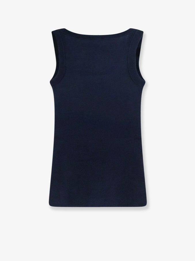 Miu Miu Ribbed Cotton Tank Top