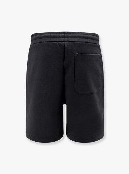 Moncler Cotton Bermuda Shorts With Front Logo Patch