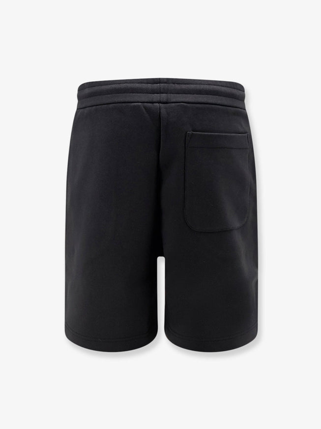 Moncler Cotton Bermuda Shorts With Front Logo Patch