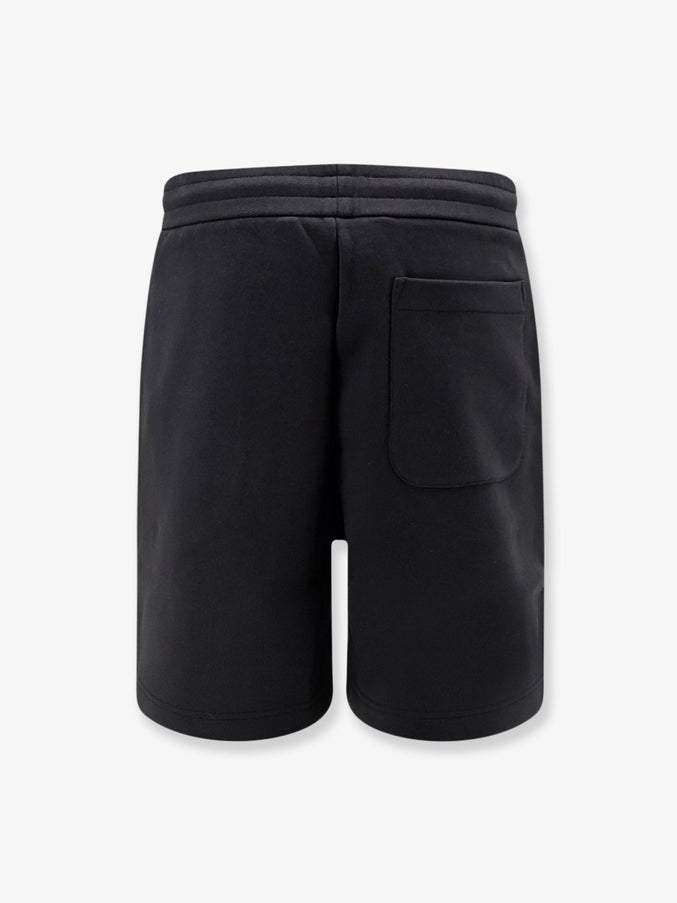 Moncler Cotton Bermuda Shorts With Front Logo Patch