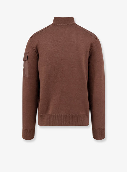 Moncler Virgin Wool Cardigan With Logo Patch