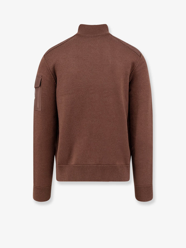 Moncler Virgin Wool Cardigan With Logo Patch