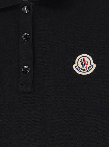 Moncler Cotton Polo Shirt With Logo Patch