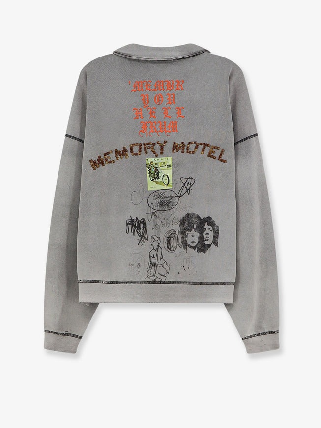 Paly Cotton Sweatshirt With Front Logo Print