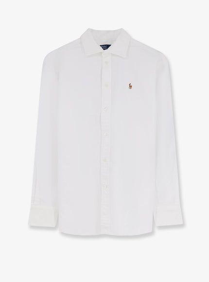 Polo Ralph Lauren Cotton Shirt With Logo On The Front Bsrwhite