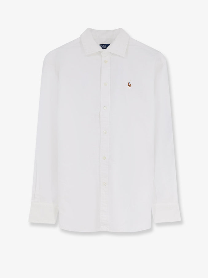 Polo Ralph Lauren Cotton Shirt With Logo On The Front Bsrwhite