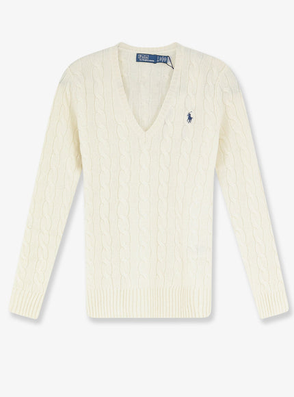 Polo Ralph Lauren Cable Knit Wool and Cashmere Sweater Cream