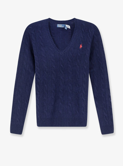 Polo Ralph Lauren Cable Knit Wool and Cashmere Sweater Hunternavy