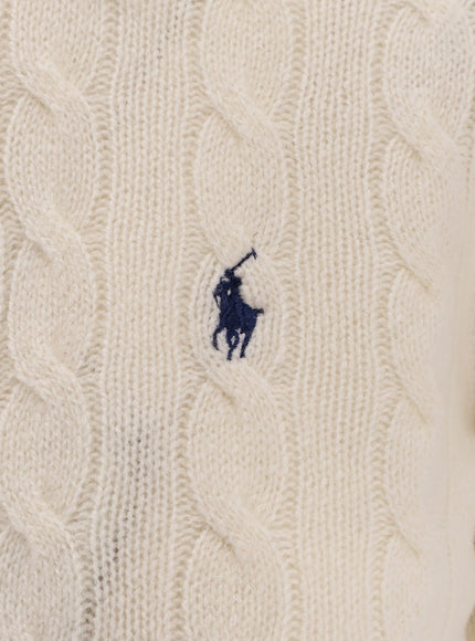 Braided Knit Wool And Cashmere Polo Shirt