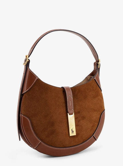 Polo Ralph Lauren Suede And Leather Shoulder Bag