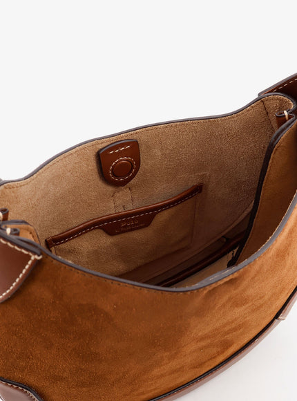 Polo Ralph Lauren Suede And Leather Shoulder Bag