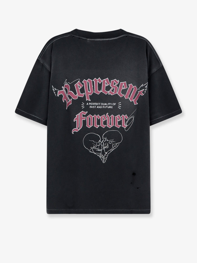 Represent Used-Effect Cotton T-Shirt
