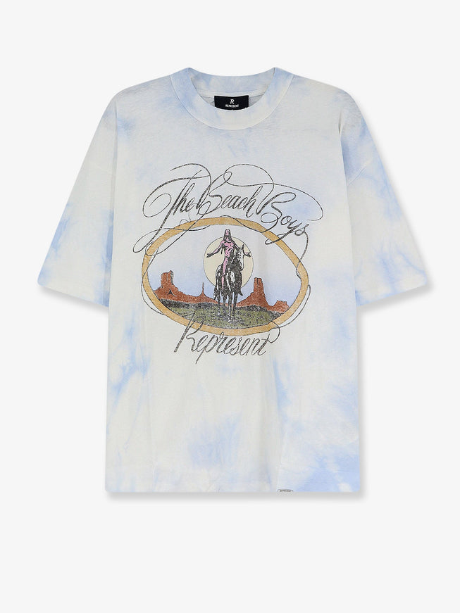 Represent Beach Boys Cotton Blend T-Shirt Blue Tie Dye
