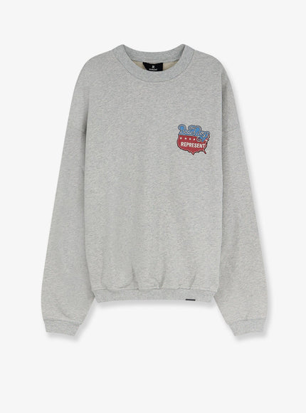 Represent Cotton Beach Boys Americas Band Sweater Ice Grey Marl