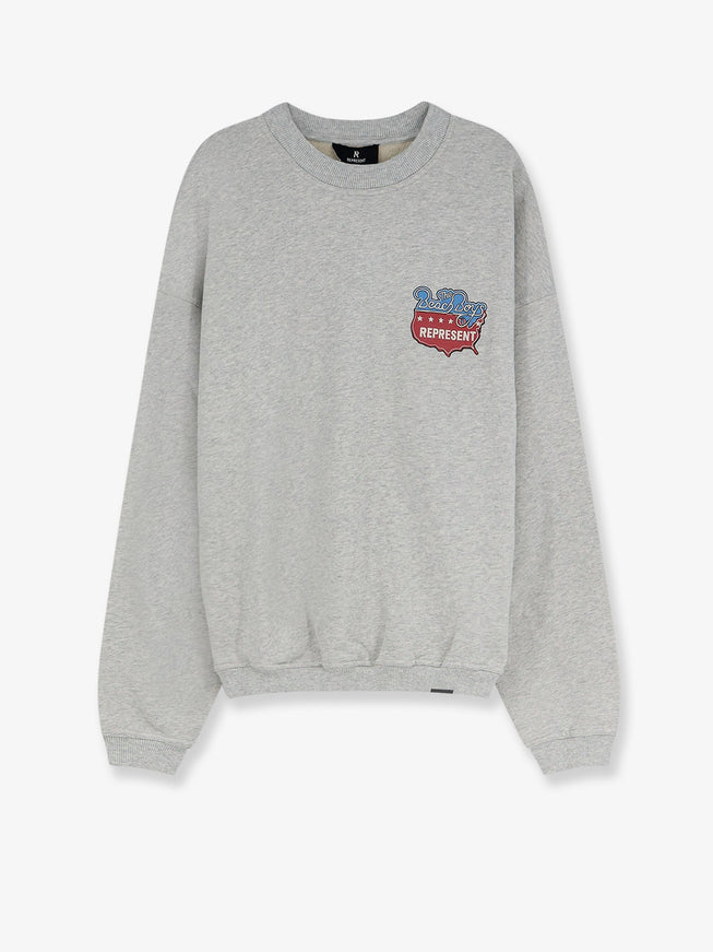 Represent Cotton Beach Boys Americas Band Sweater Ice Grey Marl