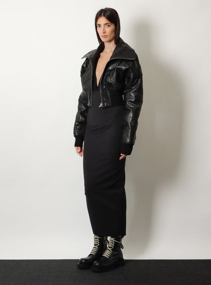 Rick Owens Dirt Pillar Long Stretch Wool Skirt