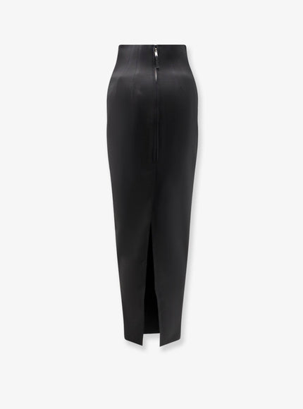 Rick Owens Dirt Pillar Long Stretch Wool Skirt