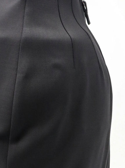 Rick Owens Dirt Pillar Long Stretch Wool Skirt