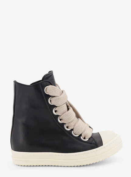 Rick Owens Jumbolace Leather Sneakers Blackmilk