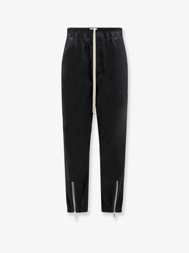 Rick Owens Tecuatl Track Cotton Blend Pants Black