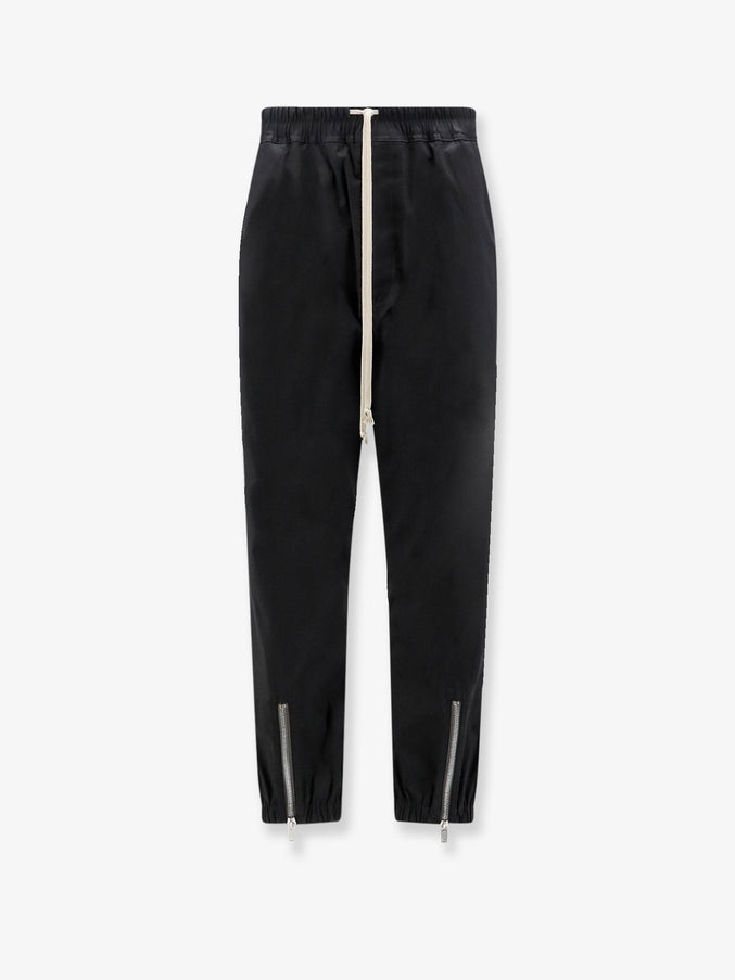 Rick Owens Tecuatl Track Cotton Blend Pants Black