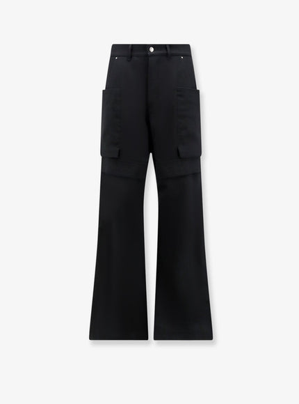 Rick Owens Stefan Cargo Virgin Wool Trousers Black