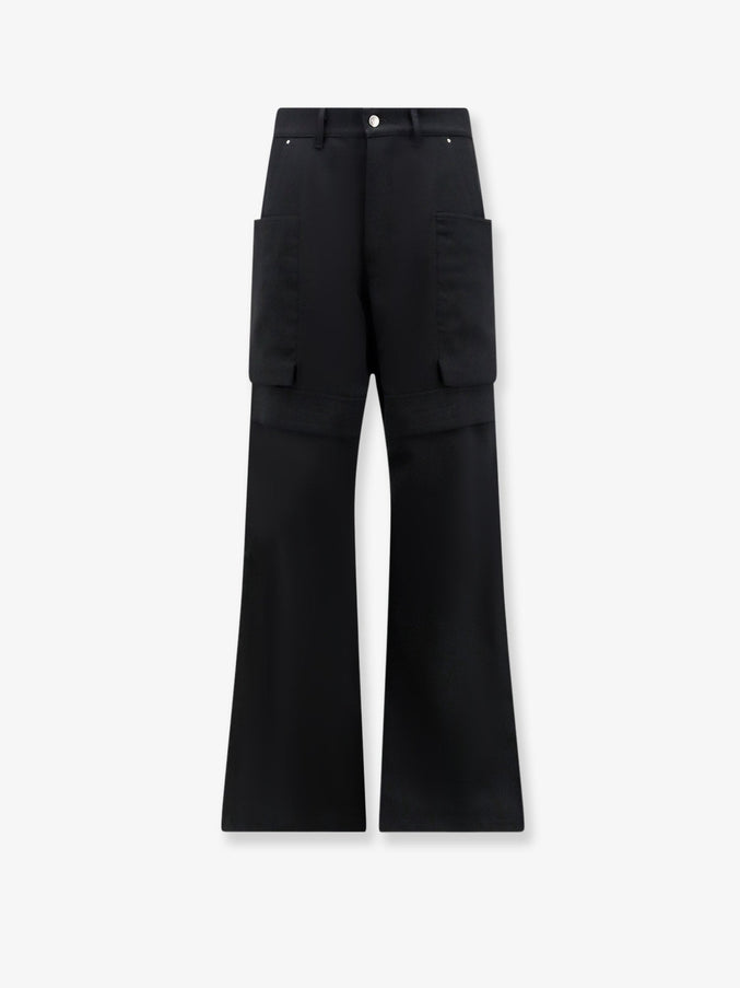 Rick Owens Stefan Cargo Virgin Wool Trousers Black