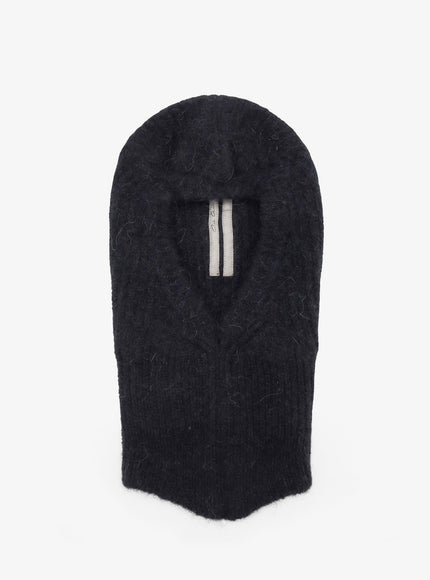Rick Owens Alpaca And Wool Blend Balaclava Uni Black
