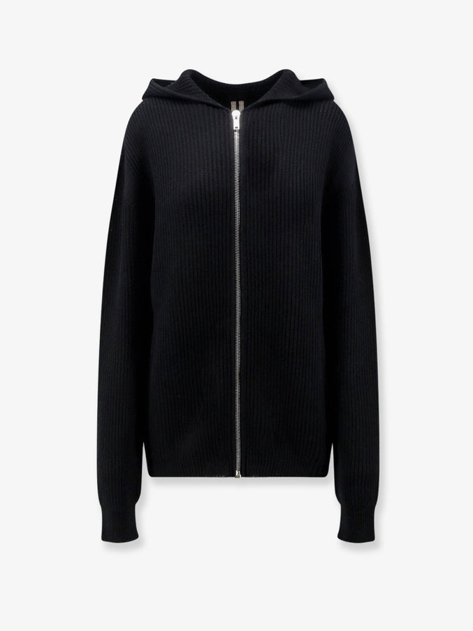 Rick Owens Virgin Wool Sweatshirt Black