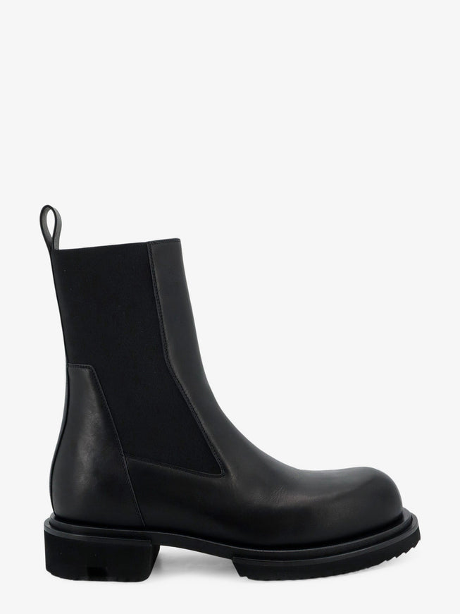Rick Owens Gabe Leather Beatle Boots Black