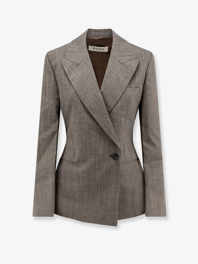 Rohe Hourglass Shaped Wool Blend Blazer Earthslub