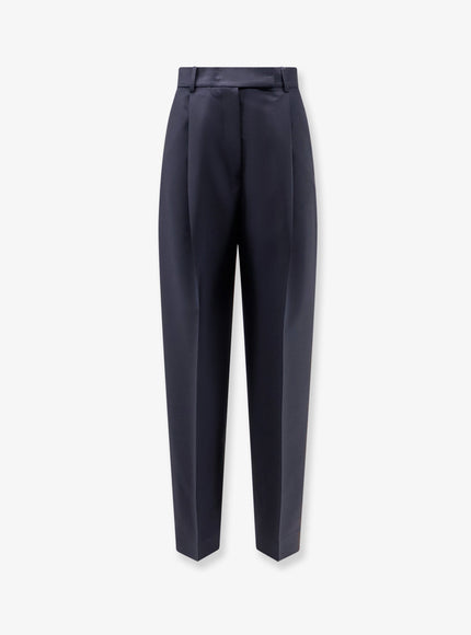 Rohe Virgin Wool And Mohair Trousers Navy