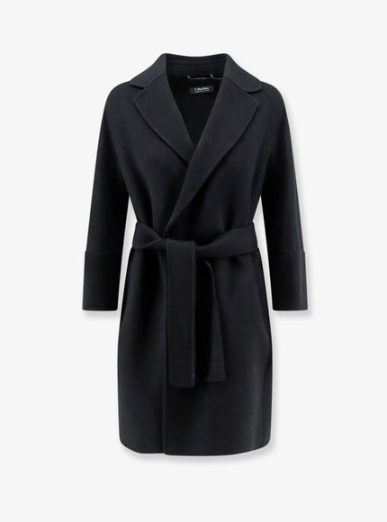 'S Max Mara Arona Virgin Wool Coat Black