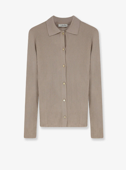 'S Max Mara Smmlimone Virgin Wool Cardigan Beige