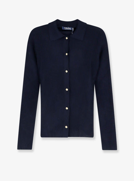 'S Max Mara Smmlimone Virgin Wool Cardigan Blu's