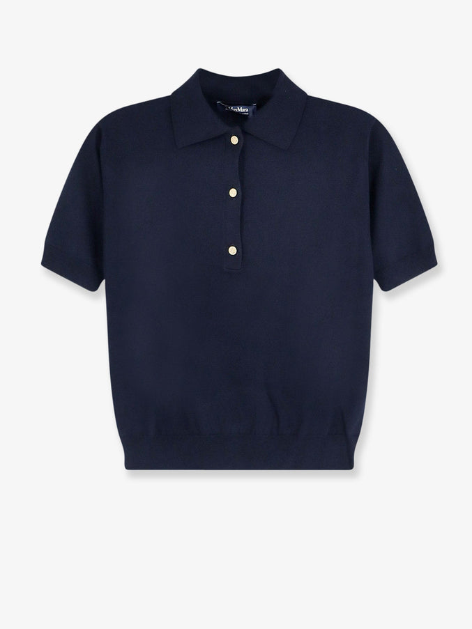 'S Max Mara Silk And Cashmere Polo Shirt Blue