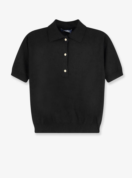 'S Max Mara Silk And Cashmere Polo Shirt Japaneseblack