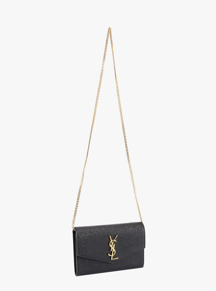 Saint Laurent Leather Crossbody Bag With Metal Cassandre Logo