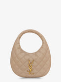 Saint Laurent Icarino Leather Handbag Uni Dark Beige