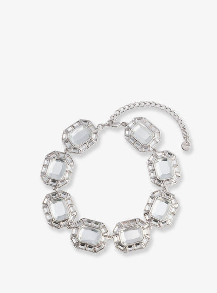 Self Portrait Silver Crystal Necklace Uni Silver