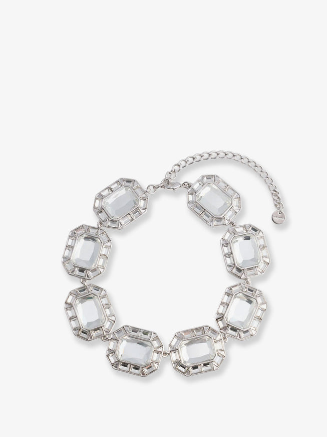 Self Portrait Silver Crystal Necklace Uni Silver