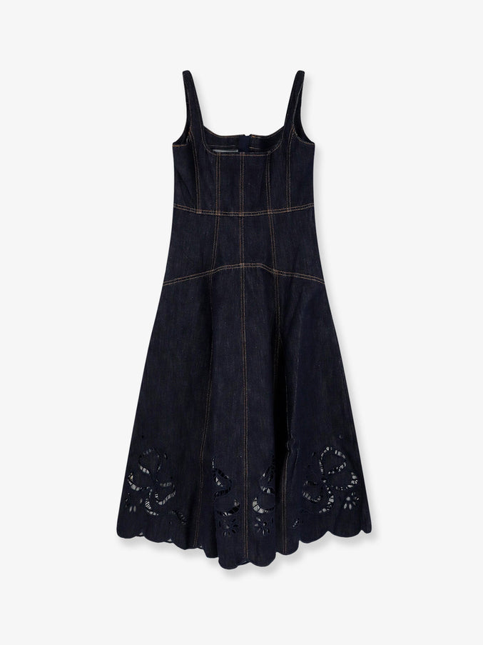 Self Portrait Denim Midi Dress