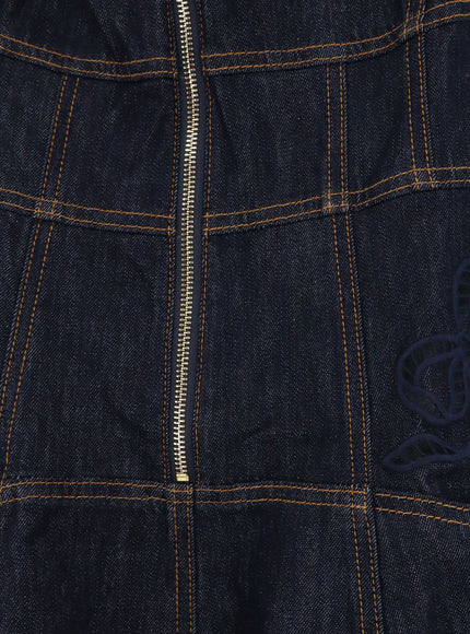 Self Portrait Denim Midi Dress