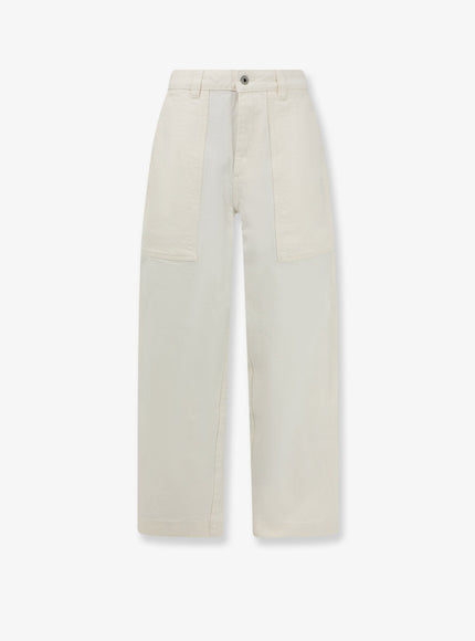 Soeur Kurt Organic Cotton Wide-Leg Trousers Ecru