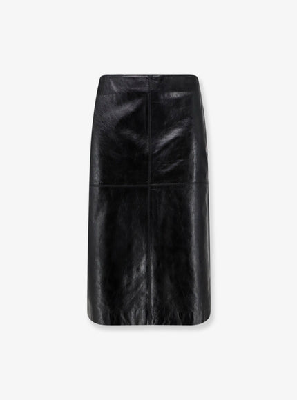 Soeur Gwen Leather Midi Skirt Noir
