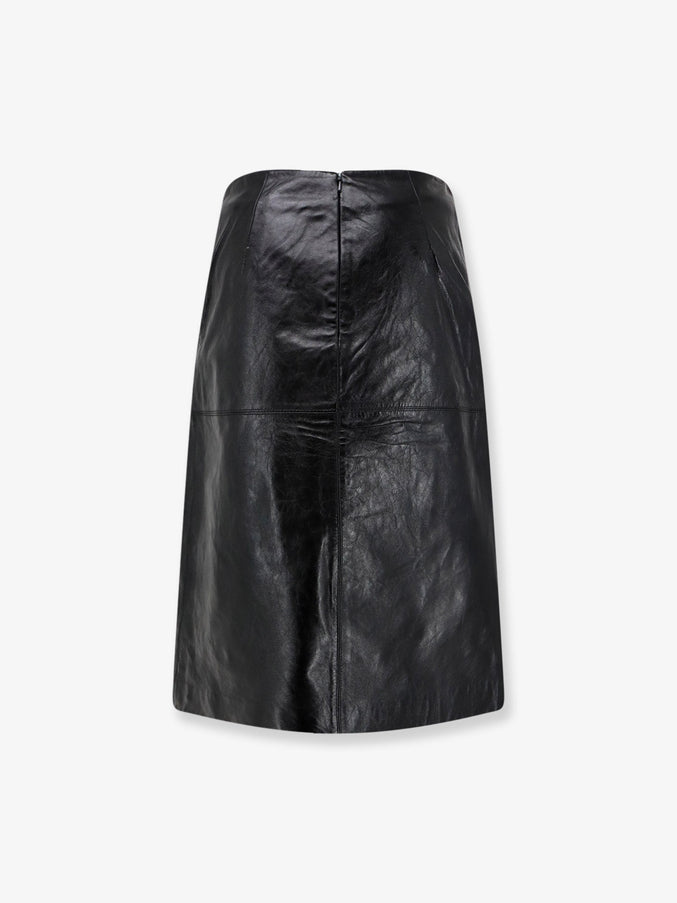 Soeur Gwen Leather Midi Skirt