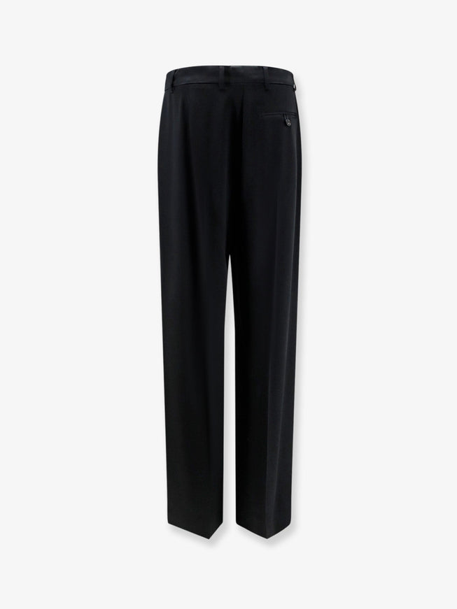 Stella Mccartney Pleated Straight Satin Trousers