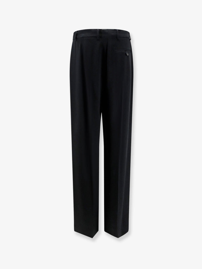 Stella Mccartney Pleated Straight Satin Trousers
